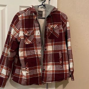 Fleece lined Flannel Hoodie